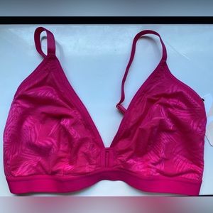 Lively Lace Busty Bralette - size 2 - hot pink